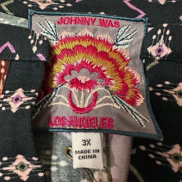 Johnny Was Multicolor Patchwork Blouse - Picture 9 of 13